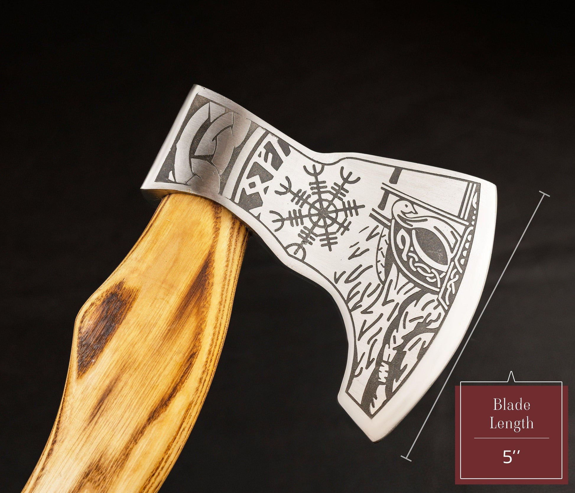 Custom Gift Forged Carbon Steel Viking Axe with Rose Wood Shaft, Viking Bearded Camping Axe, Best Birthday&Anniversary Gift For Him 2022 Etsy 