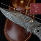 7.5'' Hand Forged Black Bone Handle Damascus Folding Knife, Damascus Pocket Knife, Damascus Steel Hunting knife, Hand Forged Damascus Knife