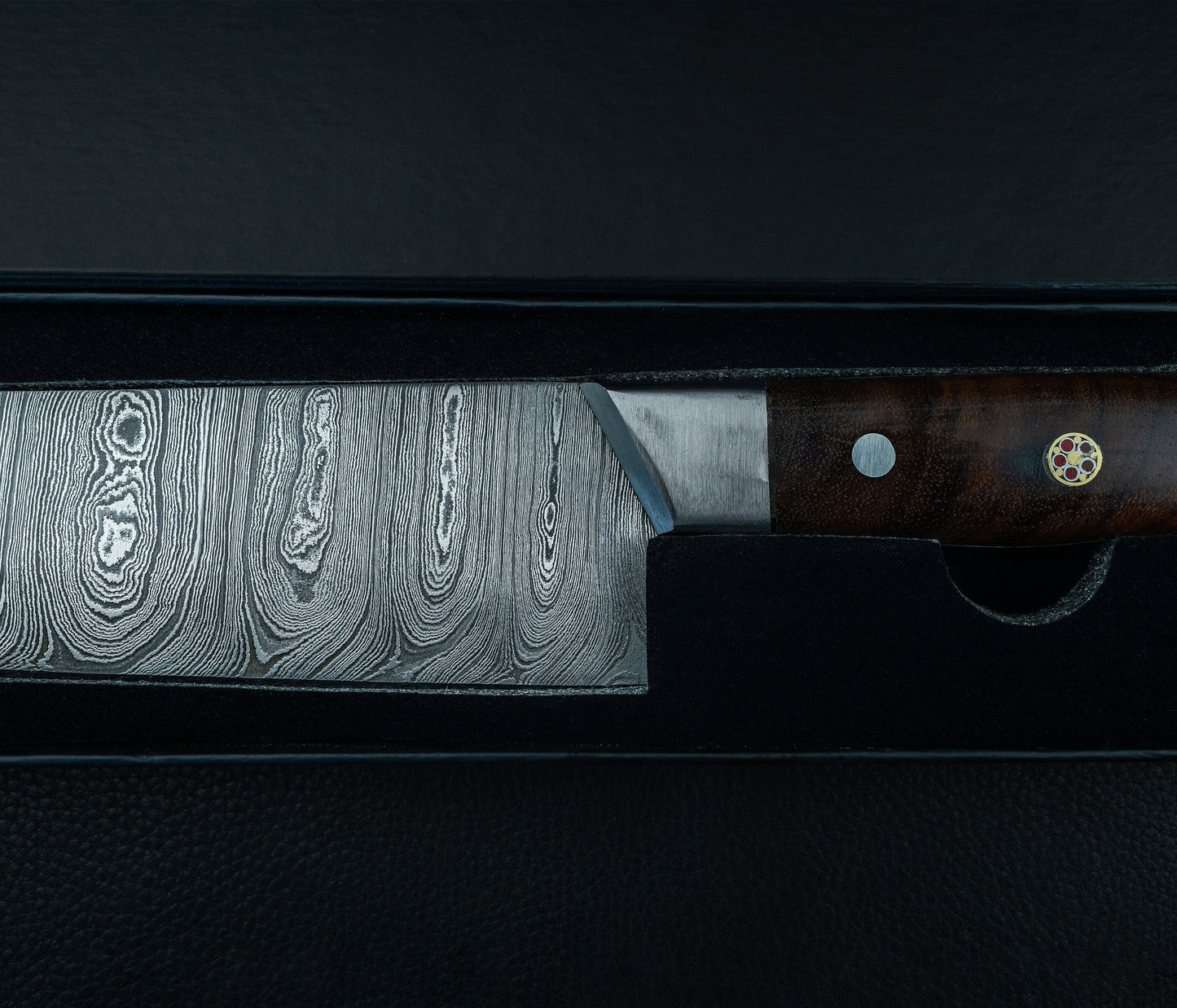 Cooking Kitchen Chef Knife Damascus Steel BBQ Camping Wood Handle Full Tang Knife Razor Sharp Blade Edge Indoor Outdoor in Gift Box Handmade