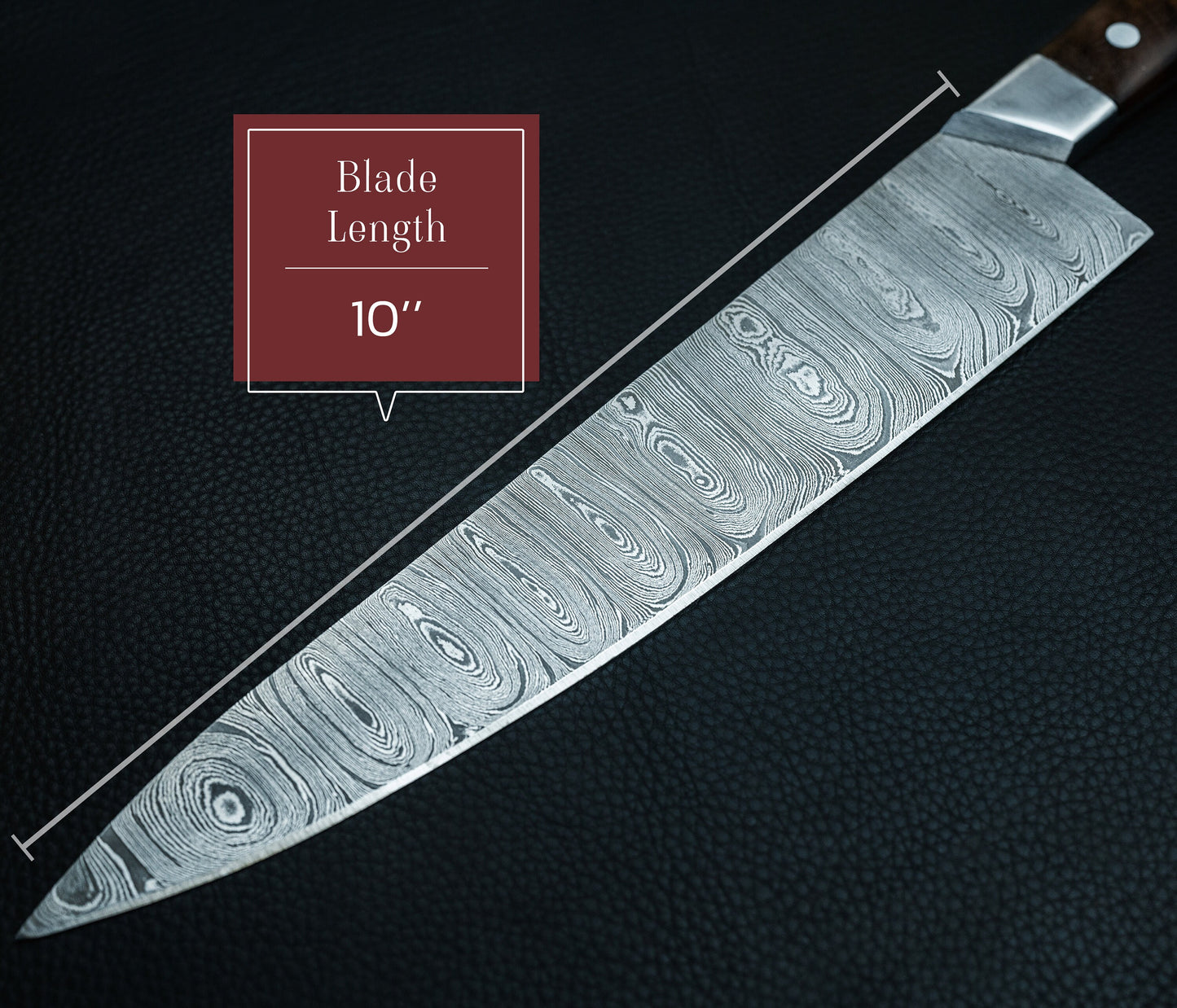 Cooking Kitchen Chef Knife Damascus Steel BBQ Camping Wood Handle Full Tang Knife Razor Sharp Blade Edge Indoor Outdoor in Gift Box Handmade