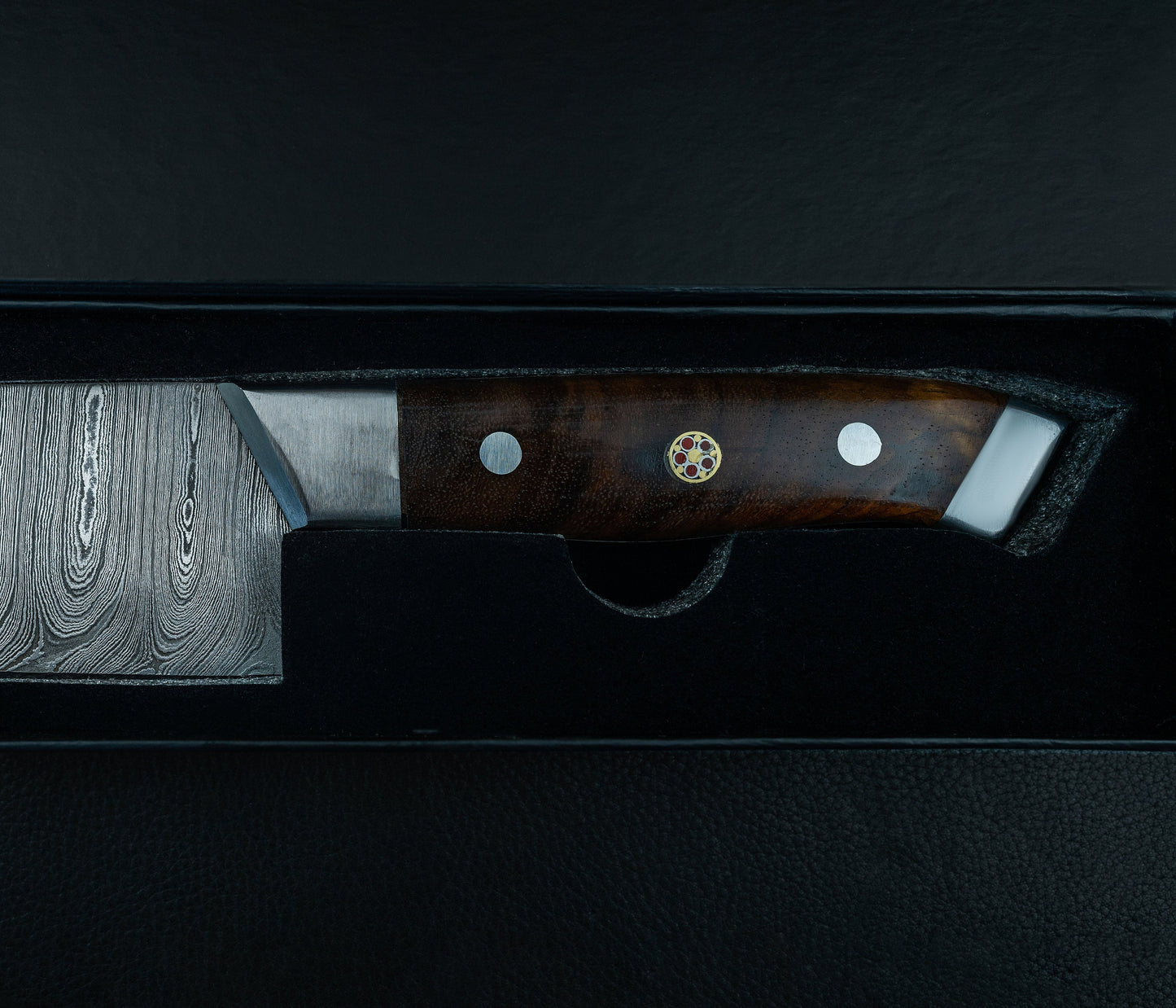 Cooking Kitchen Chef Knife Damascus Steel BBQ Camping Wood Handle Full Tang Knife Razor Sharp Blade Edge Indoor Outdoor in Gift Box Handmade