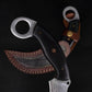 Handmade  Black Japanese Karambit Damascus Chief knife Rose Wood Handle, Hand forged Damascus knife Non slip Bone, Kitchen Skinner Knife