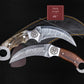 Custom Karambit Damascus Hunting Knife, Hand Forged Damascus Bowie Knife, Damascus Steel Hunting Karambit, Custom Gift For Father, 2022 Gift
