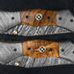 Hand Forged Rose Wood Handle Damascus Folding Knife, Damascus Pocket Knife, Damascus Steel Hunting knife, Hand Forged Knife Gift for Dad