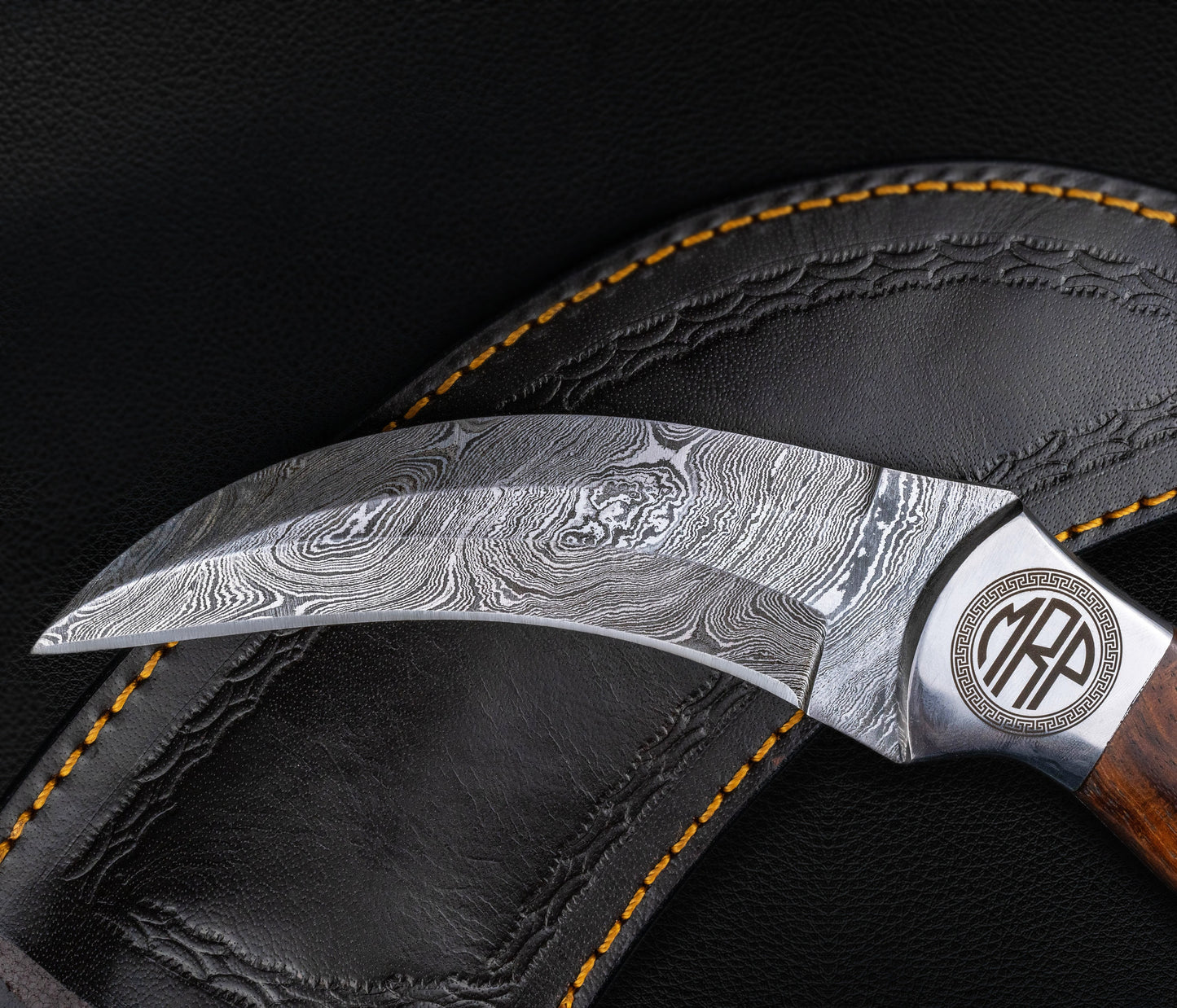 Custom Karambit Damascus Hunting Knife, Hand Forged Damascus Bowie Knife, Damascus Steel Hunting Karambit, Custom Gift For Father, 2022 Gift
