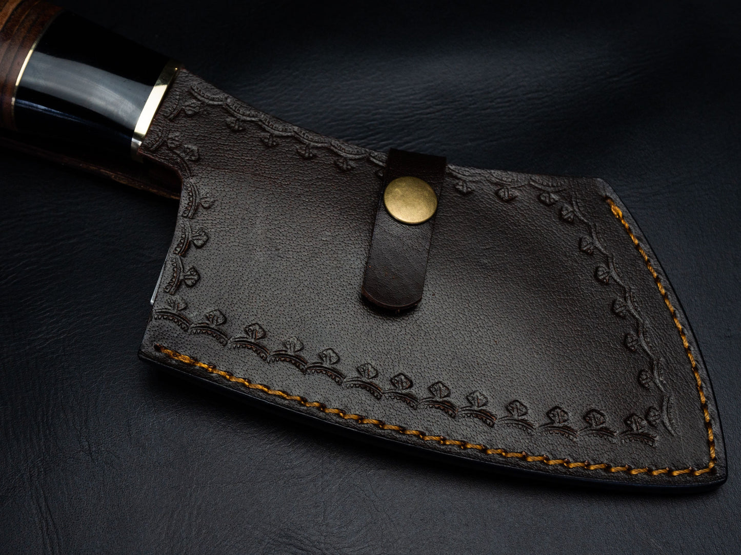 Cooking High Carbon Steel Kitchen Cleaver Butcher Chef Chopper Knife Wood Handle for Outdoor Kitchens BBQ Meat Gift for Dad Anniversary