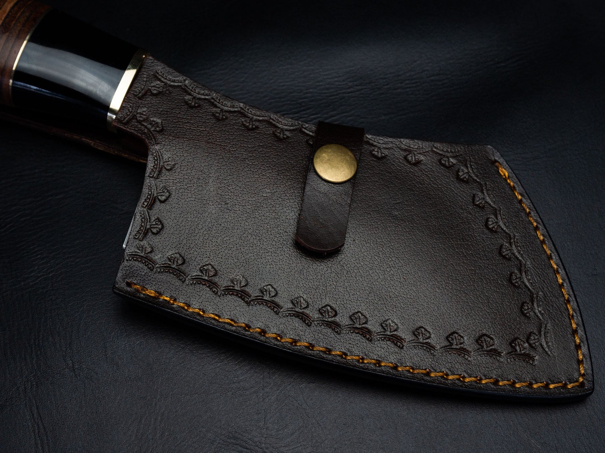 Cooking High Carbon Steel Kitchen Cleaver Butcher Chef Chopper Knife Wood Handle for Outdoor Kitchens BBQ Meat Gift for Dad Anniversary