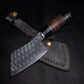 Cooking High Carbon Steel Kitchen Cleaver Butcher Chef Chopper Knife Wood Handle for Outdoor Kitchens BBQ Meat Gift for Dad Anniversary