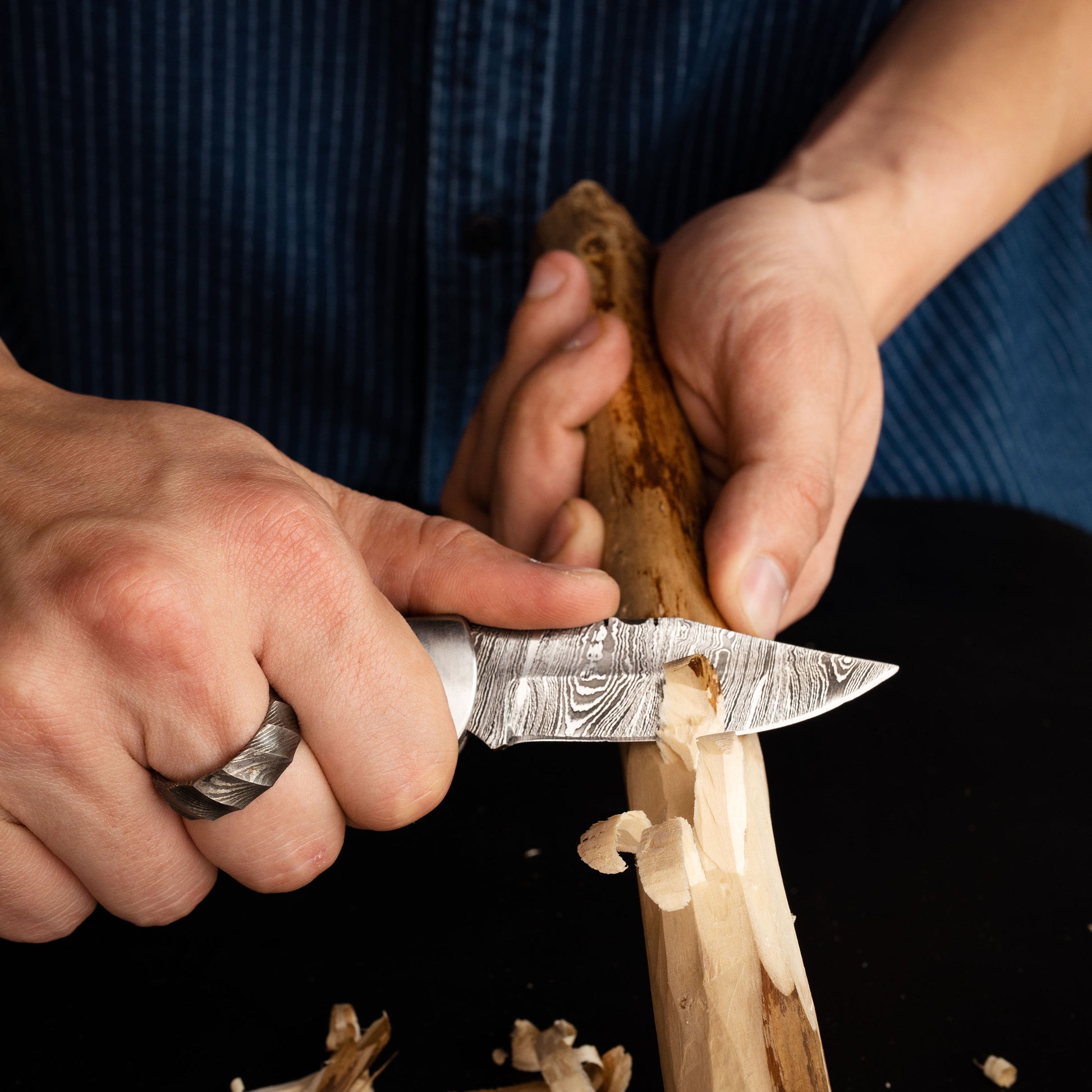 Handmade Damascus Pocket Knife Rose-Wood Handle Birthday Gift Folding Knife Groomsmen Gift Anniversary Wedding Personalized Gift for Men