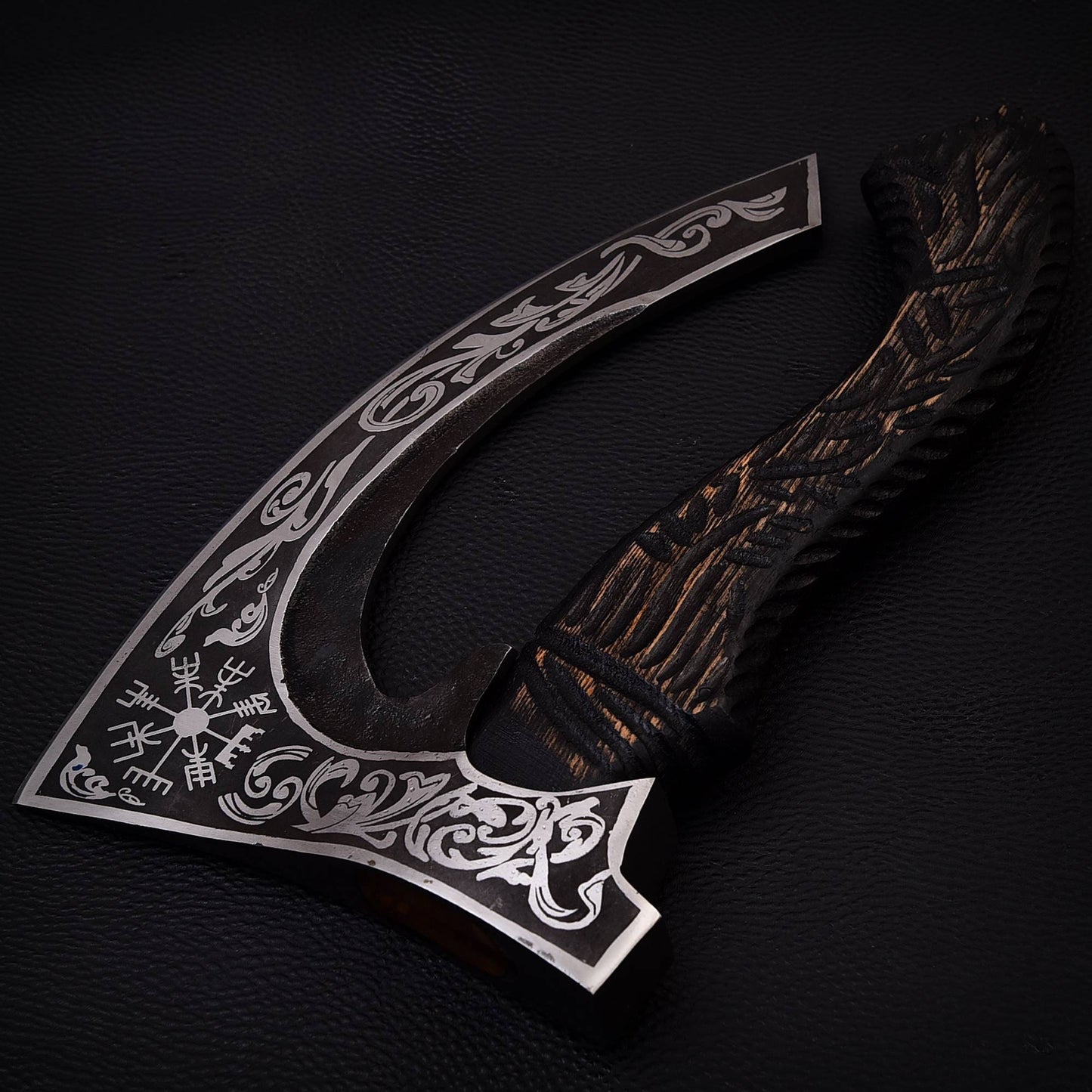 Pizza Cutter Axe Unique Viking Style Black Wood Handle for Camping or Kitchen, Pizza Chef Gift, Gift for Him, Gift for Her, Anniversary Gift