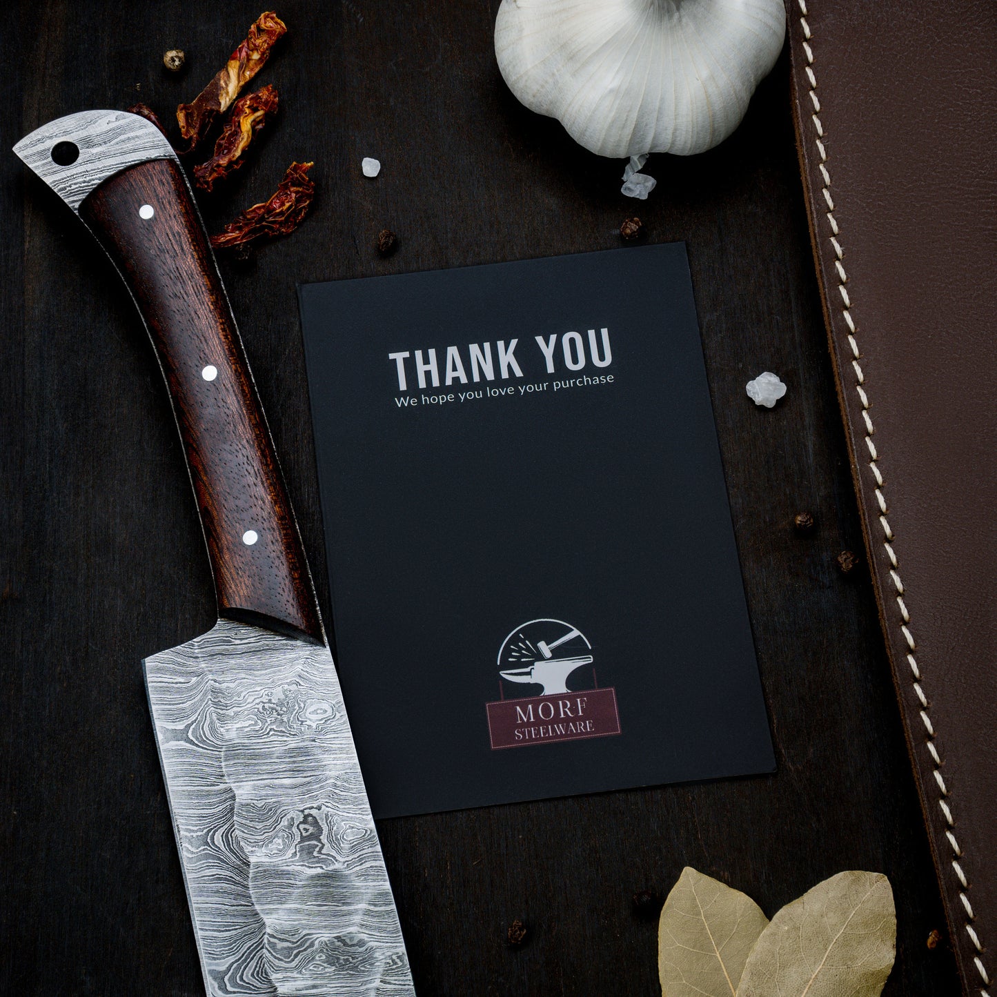 17" Long Damascus Steel Bread Slicer Cutting Blade Knife Outdoor/Indoor Kitchen BBQ Cooking Knife for Chef, Engravable Gift for Her/Him