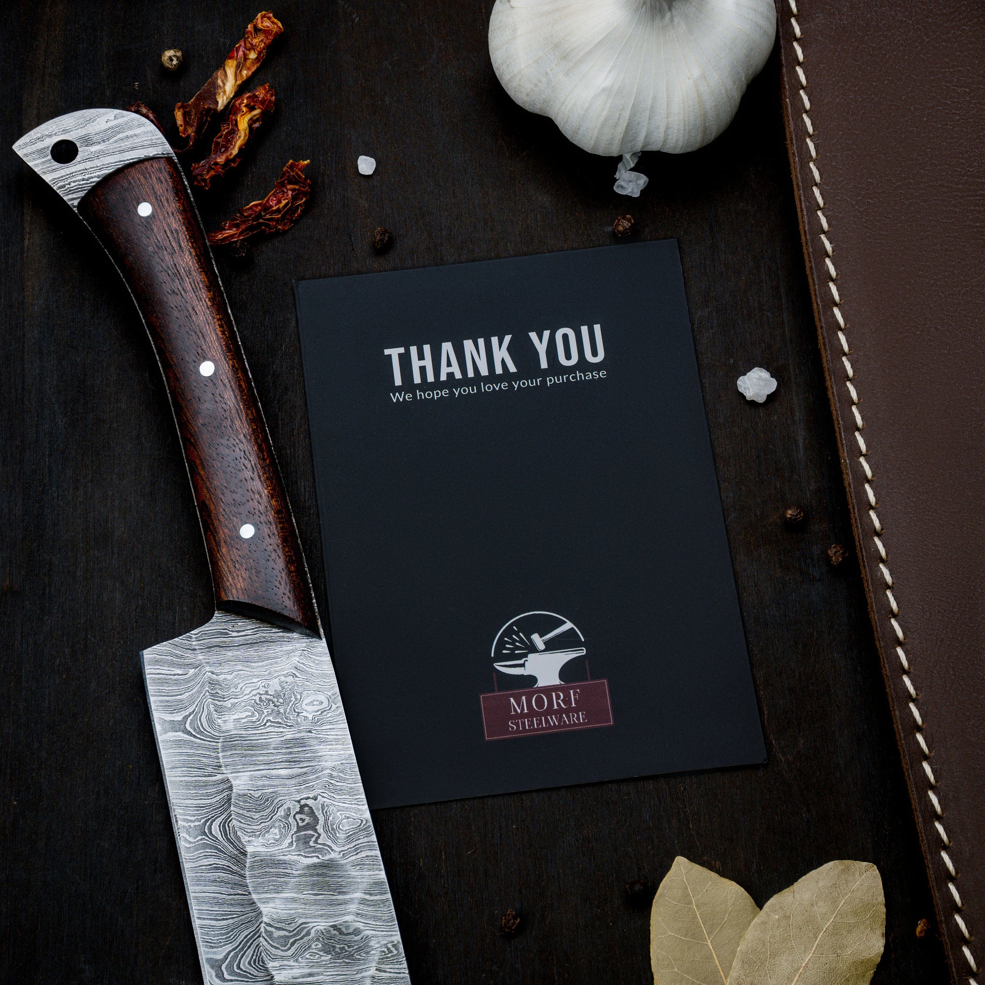 17" Long Damascus Steel Bread Slicer Cutting Blade Knife Outdoor/Indoor Kitchen BBQ Cooking Knife for Chef, Engravable Gift for Her/Him