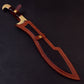 19" Kopis Sword - High Carbon Steel Knife Ancient Greek Forward-Curving Fixed Blade Massive Hunting Knife Handmade Knife Gift For Him