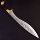 19" Kopis Sword - High Carbon Steel Knife Ancient Greek Forward-Curving Fixed Blade Massive Hunting Knife Handmade Knife Gift For Him