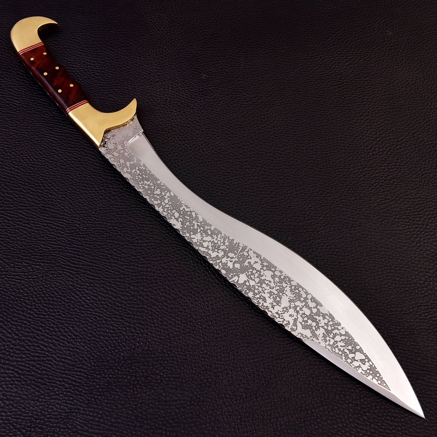 19" Kopis Sword - High Carbon Steel Knife Ancient Greek Forward-Curving Fixed Blade Massive Hunting Knife Handmade Knife Gift For Him