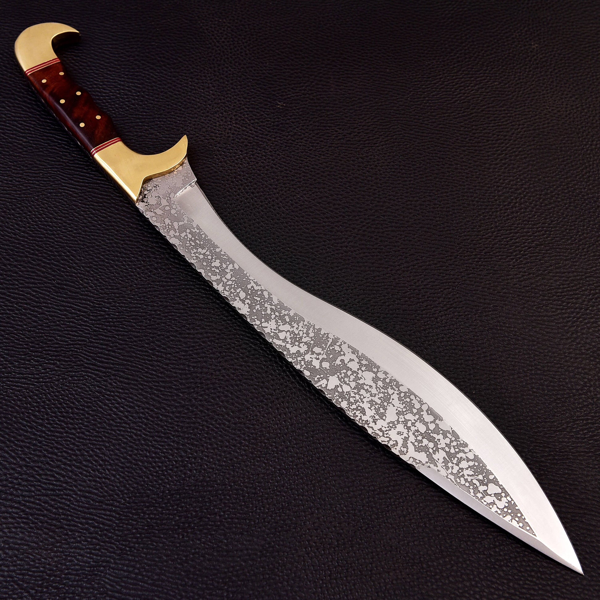 19" Kopis Sword - High Carbon Steel Knife Ancient Greek Forward-Curving Fixed Blade Massive Hunting Knife Handmade Knife Gift For Him