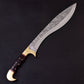 19" Kopis Sword - High Carbon Steel Knife Ancient Greek Forward-Curving Fixed Blade Massive Hunting Knife Handmade Knife Gift For Him