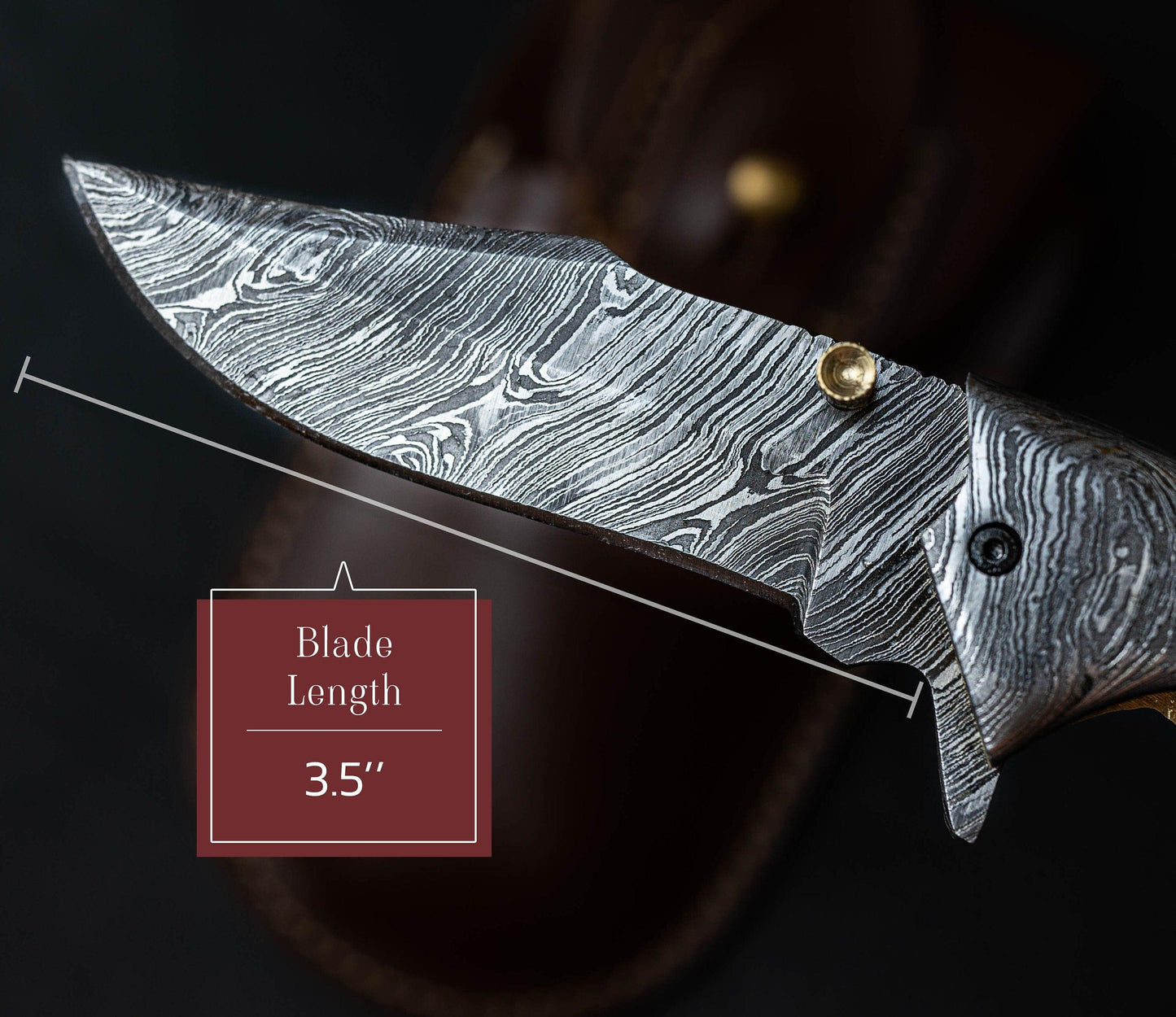 7.5'' Hand Forged Black Horn Handle Damascus Folding Knife, Damascus Pocket Knife, Damascus Steel Hunting knife, Hand Forged Damascus Knife Etsy 