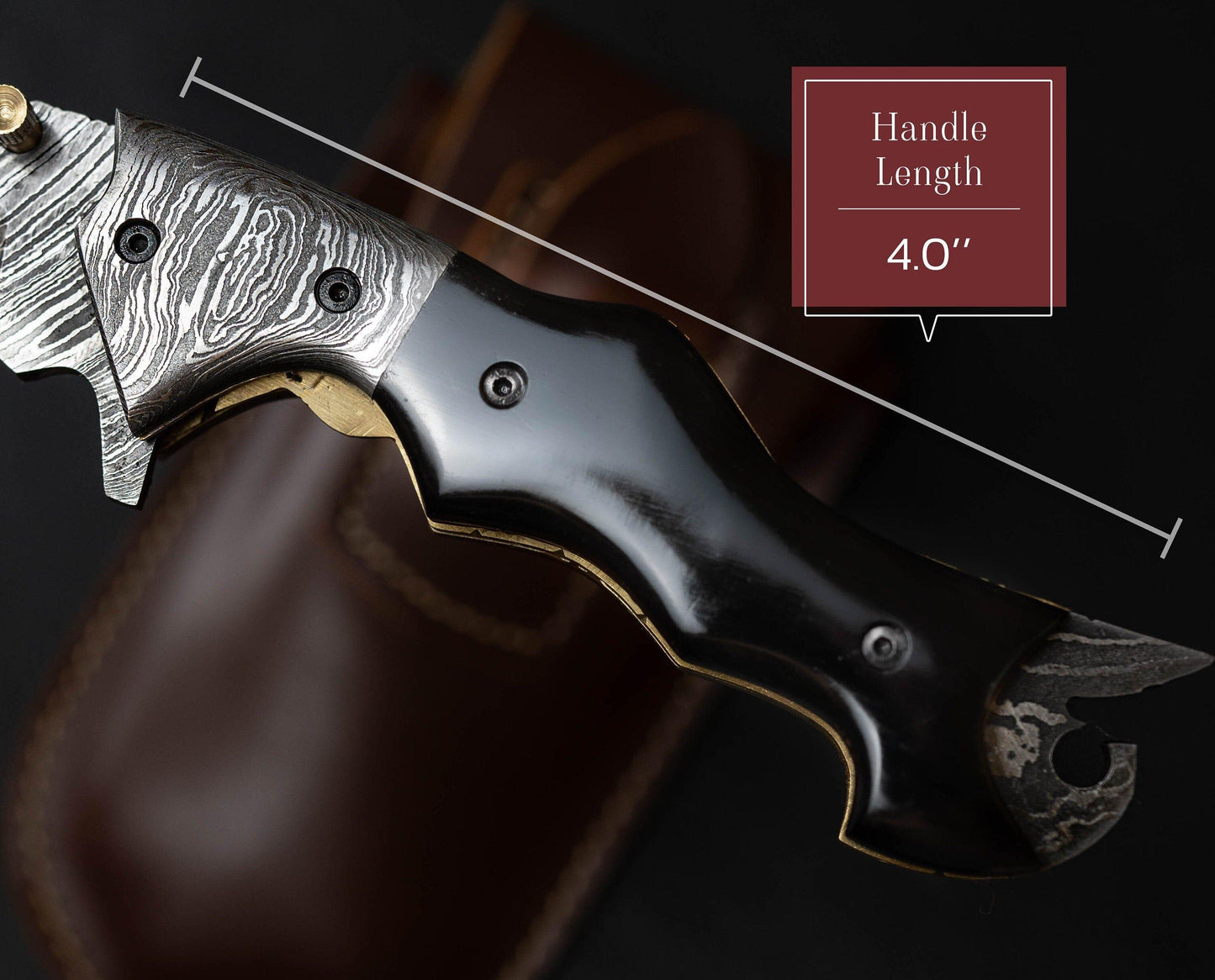 7.5'' Hand Forged Black Horn Handle Damascus Folding Knife, Damascus Pocket Knife, Damascus Steel Hunting knife, Hand Forged Damascus Knife Etsy 