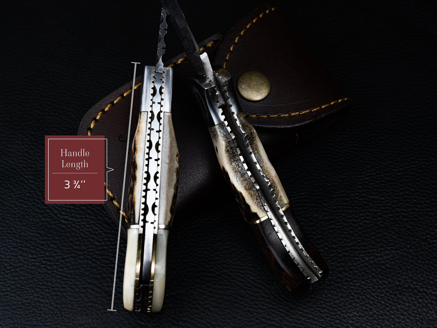 Damascus Pocket Knife, 6.5'' Damascus Folding Knife, Stag Horn and Camel Bone Handle Groomsmen Knife, Groomsmen Gifts, Gift for Husband 2021 Etsy 