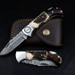 Damascus Pocket Knife, 6.5'' Damascus Folding Knife, Stag Horn and Camel Bone Handle Groomsmen Knife, Groomsmen Gifts, Gift for Husband 2021 Etsy 