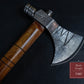 18" Handmade Damascus Steel Axe, Hand Forged Axe with Rose Wood, Can Be Used As Pipe Axe, Fire Forged Axe Beautiful viking STYLE Etched axe Etsy 