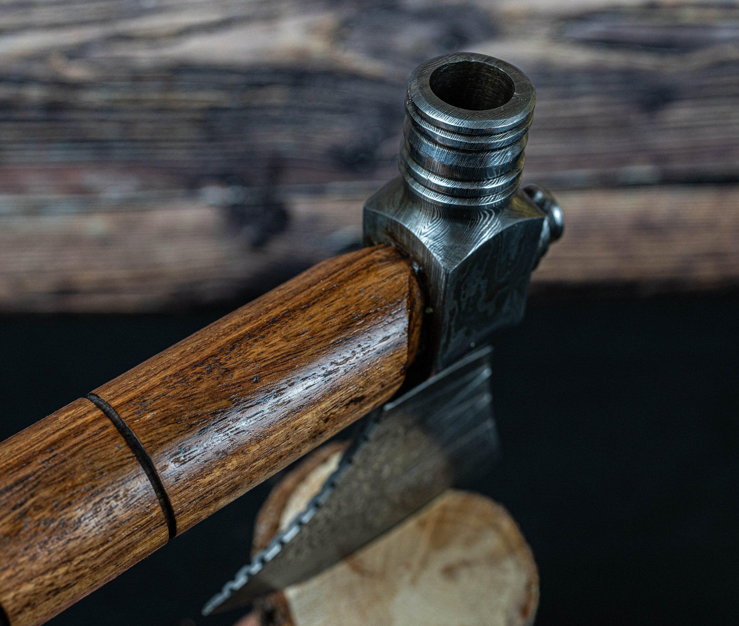 18" Handmade Damascus Steel Axe, Hand Forged Axe with Rose Wood, Can Be Used As Pipe Axe, Fire Forged Axe Beautiful viking STYLE Etched axe Etsy 