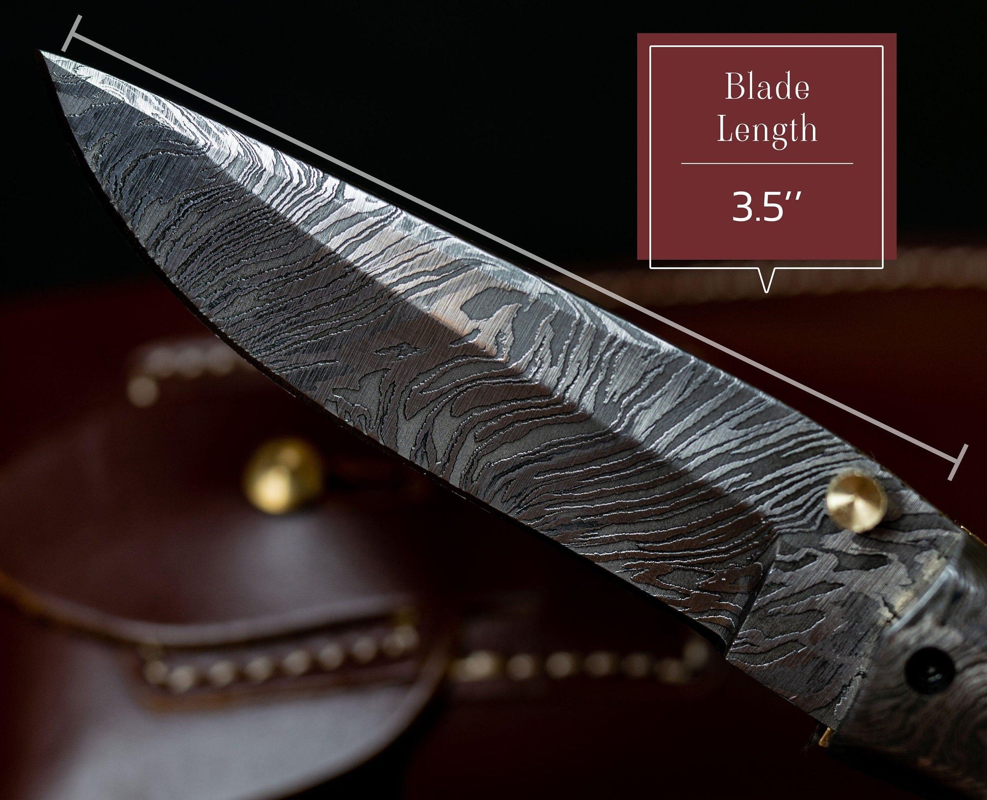 7.75'' Hand Forged Ram Horn Handle Damascus Folding Knife, Damascus Pocket Knife, Damascus Steel Hunting knife, Hand Forged Damascus Knife Etsy 