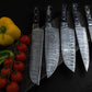 Handmade Damascus Chef Knife Set of 5 BBQ Knife Kitchen Knife Gift Damascus Knife Set Gift Camping Knife Gift for Him Groomsmen gift EDC Etsy 