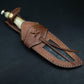 10' Inch Handmade Damascus Steel Hunting knife Handle Stag Horn leather Sheath Handle and Clip, Hand forged Damascus knife Non slip Brass Etsy 